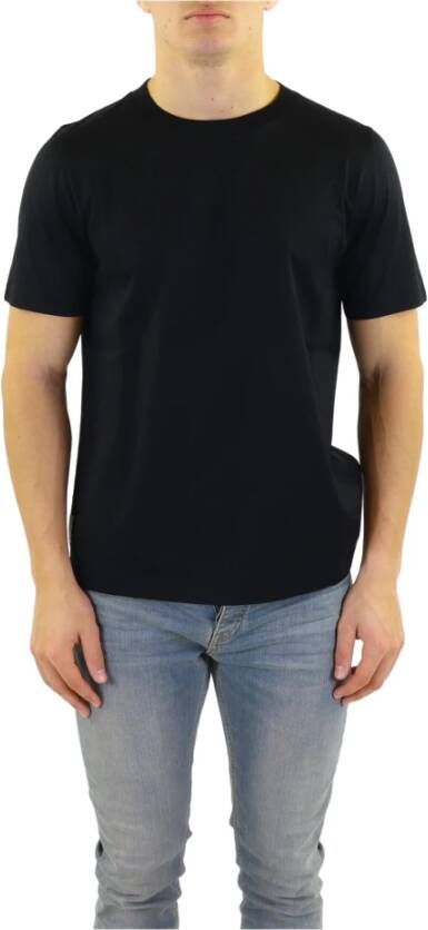 Stone Island Zwarte katoenen T-shirt met bedrukt achterpaneel Zwart Heren