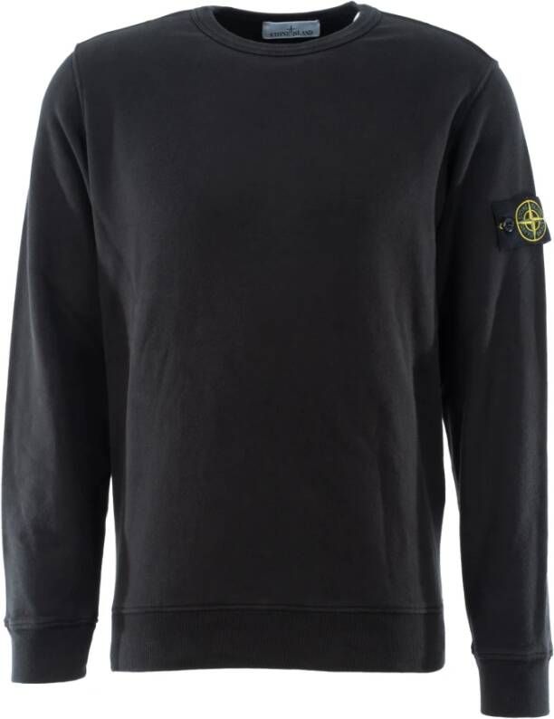 Stone Island Comfortabel Stijlvol Sweatshirt 62420 in Zwart Black Heren