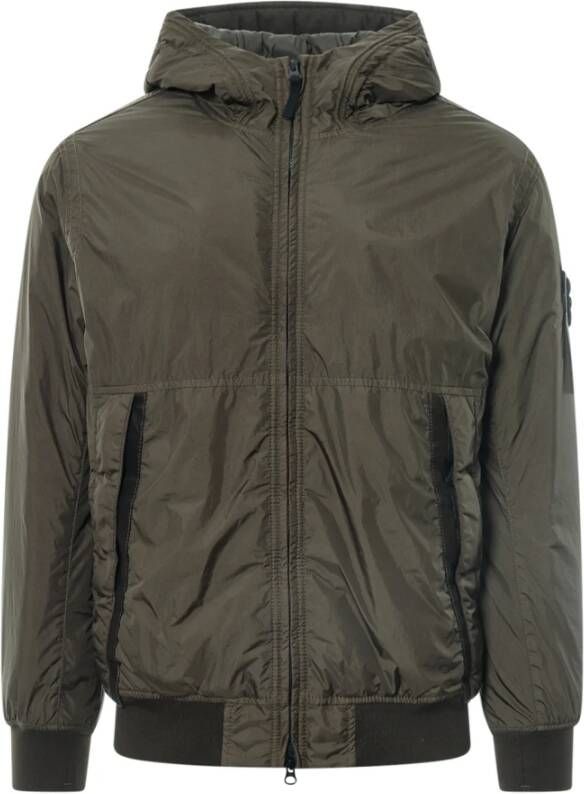 Stone Island Gewatteerde gerecyclede nylon jas Groen Heren