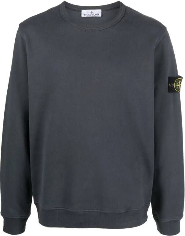 Stone Island Grijze Aw23 Katoenen Sweatshirt voor Heren Grijs Heren