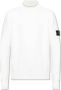Stone Island Witte Sweaters met Losse Pasvorm en Volledig Geribbelde Kraag White Heren - Thumbnail 1