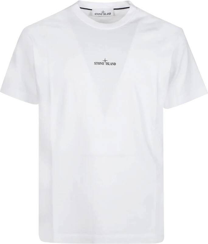 Stone Island Klassiek Wit T-Shirt V0001 Beige Heren