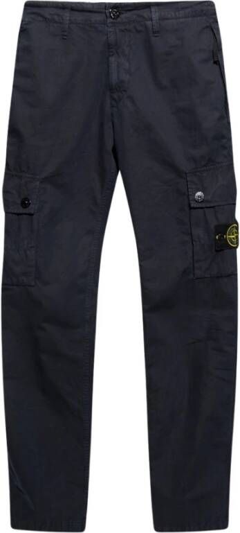 Stone Island Klassieke Logo Broek Blauw Heren