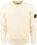 Stone Island Witte Ribgebreide Sweaters met Opstaande Naden White Heren - Thumbnail 4