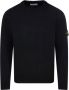 Stone Island Zwarte Ribgebreide Sweaters met Verhoogde Naden Black Heren - Thumbnail 1