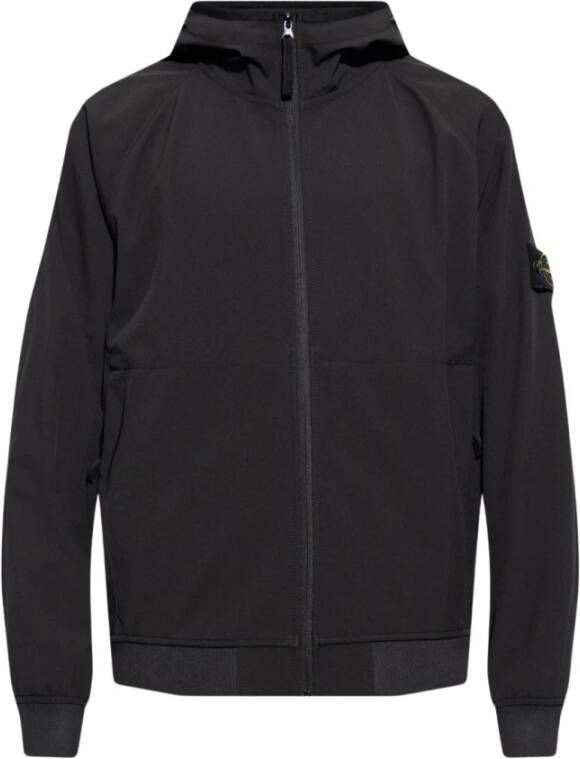 Stone Island Zachte shelljas voor heren Black Heren
