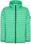 Stone Island Lichtgroene Gewatteerde Jas met Capuchon Groen Heren - Thumbnail 1