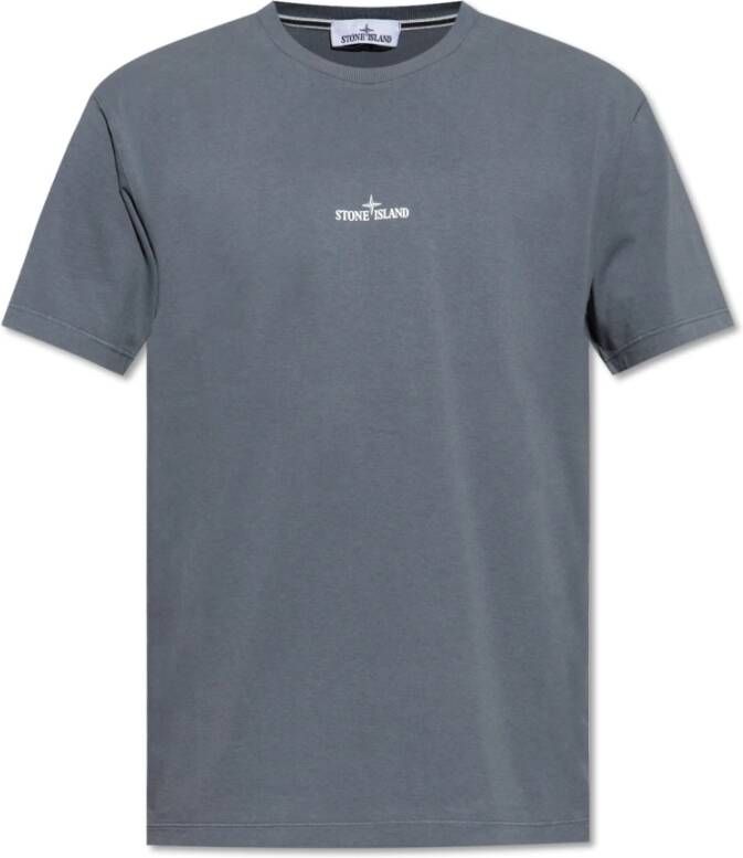 Stone Island Premium Heren T-Shirt Stijlvol en Comfortabel Grijs Heren