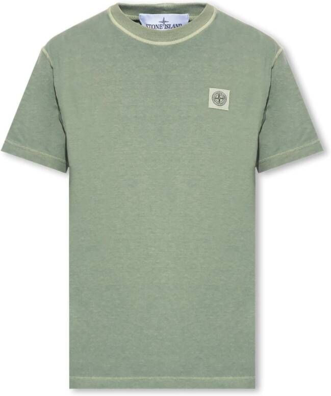 Stone Island Merk T-shirt Groen Heren