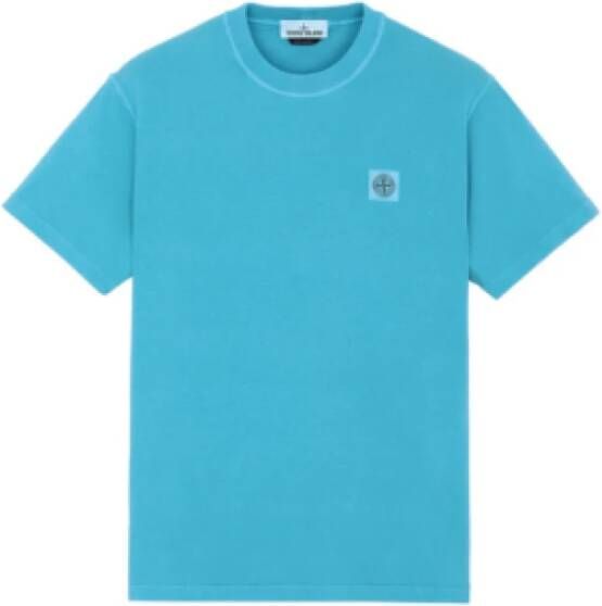 Stone Island Moderne Turquoise T-Shirt Blauw Heren