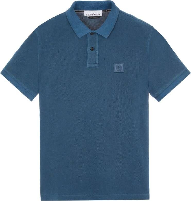 Stone Island Pigmentgeverfde polo Blauw Heren