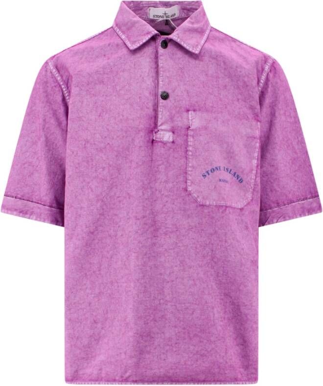 Stone Island Polo Shirt Roze Heren