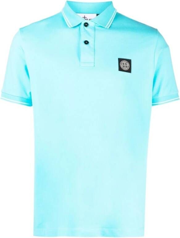 Stone Island Polo Shirts Blauw Heren