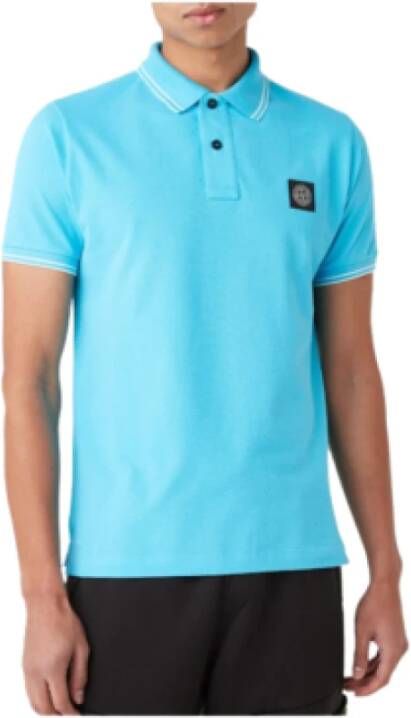 Stone Island Verhoog je stijl met heren polo shirt Blauw Heren