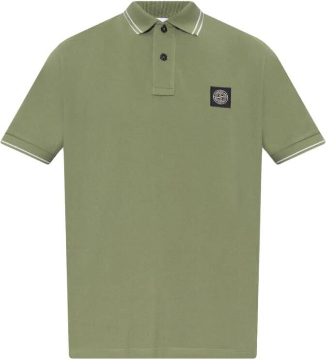 Stone Island Casual korte mouw polo shirt Green Heren
