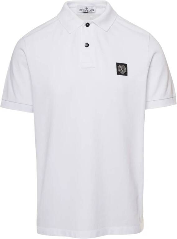 Stone Island Polo shirt met logo White Heren