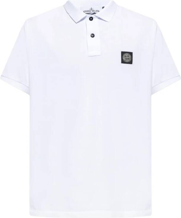 Stone Island Polo shirt met logo White Heren
