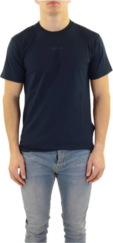 Stone Island Premium Katoenen T-Shirt Collectie Blauw Heren