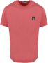 Stone Island Premium Logo Patch T-Shirt Roze Heren - Thumbnail 1