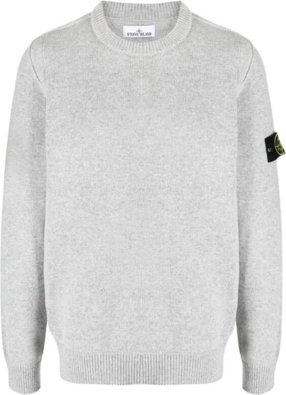 Stone Island Grijze Sweaters met Compass Design Gray Heren