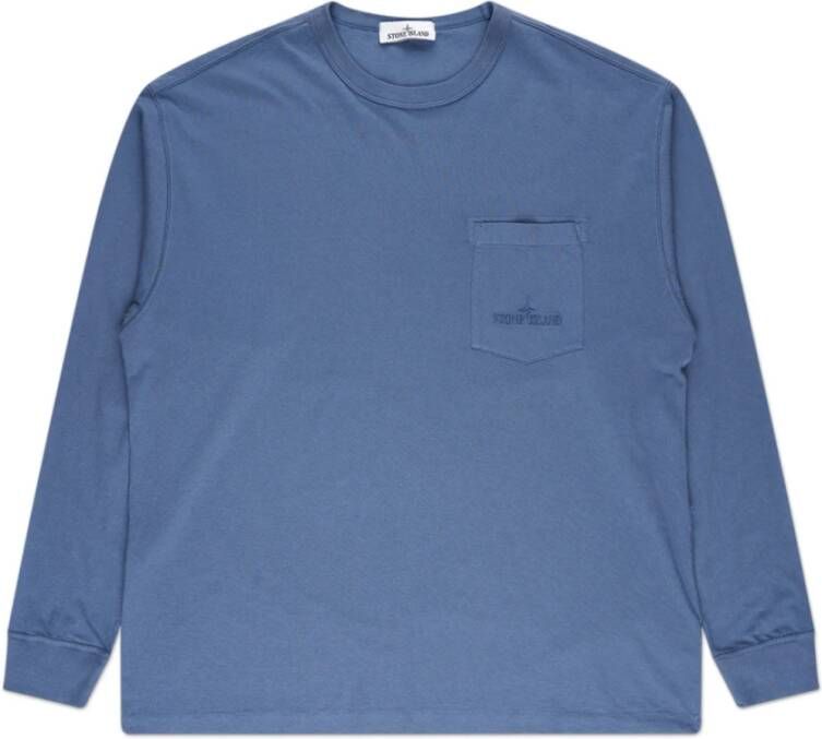 Stone Island Donkerblauwe longsleeve sweatshirt Blue Heren