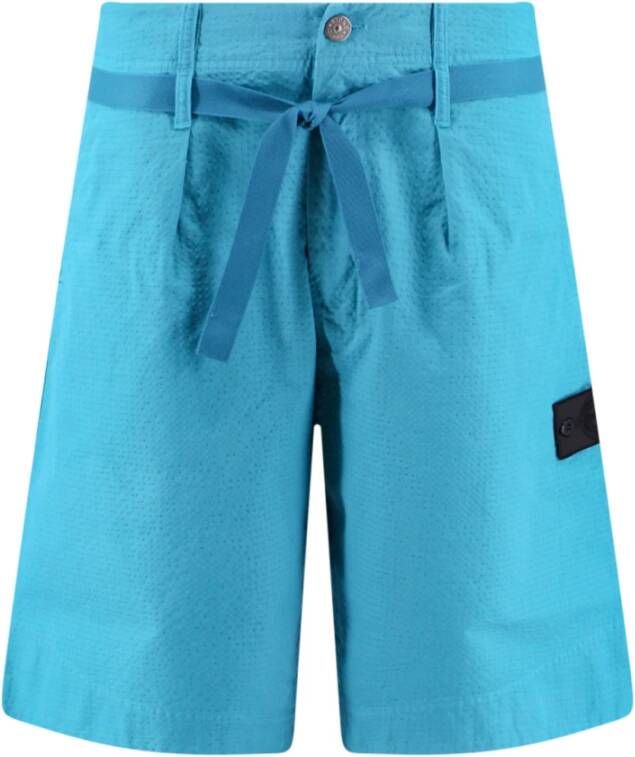 Stone Island Shorts Blauw Heren
