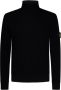 Stone Island Zwarte Ribgebreide Sweaters met Verhoogde Naden Black Heren - Thumbnail 1