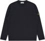 Stone Island Zwarte Katoenen Pullover met Gescheurde Manchet en Zoom Black Heren - Thumbnail 1