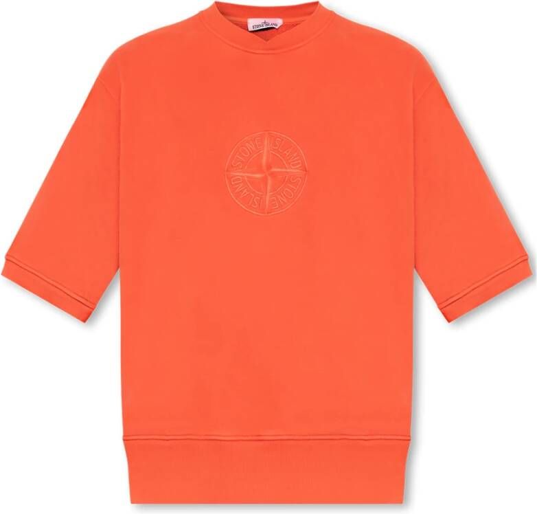Stone Island Sweatshirt met korte mouwen Orange Heren