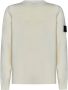 Stone Island Witte Ribgebreide Sweaters met Opstaande Naden White Heren - Thumbnail 1
