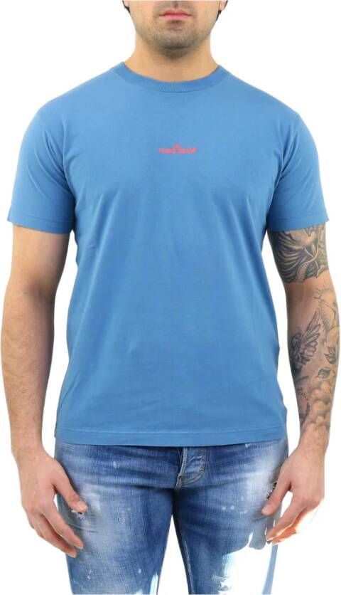 Stone Island T-shirt Blauw Heren