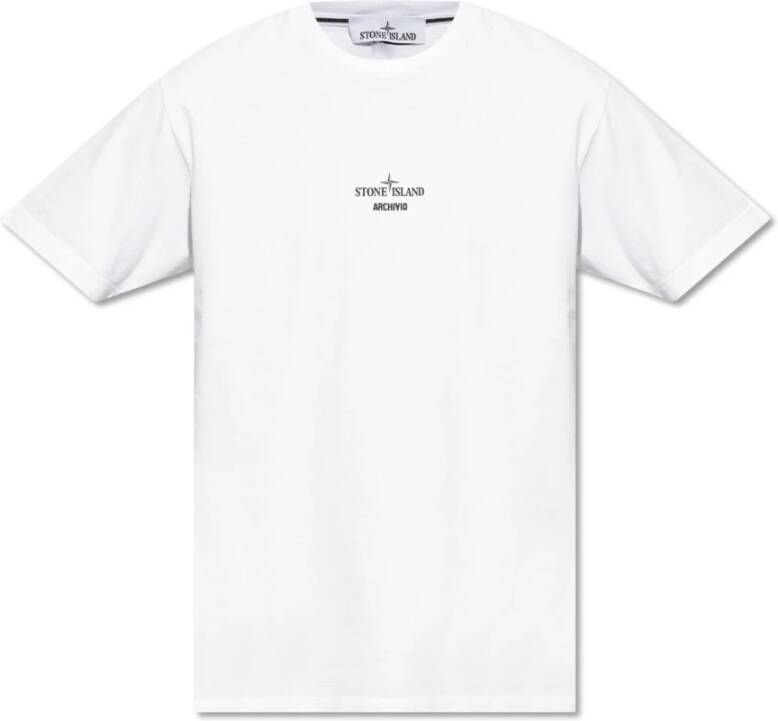 Stone Island Upgrade je casual garderobe met dit heren T-shirt White Heren