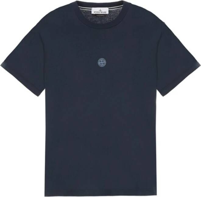 Stone Island T-Shirts Blauw Heren