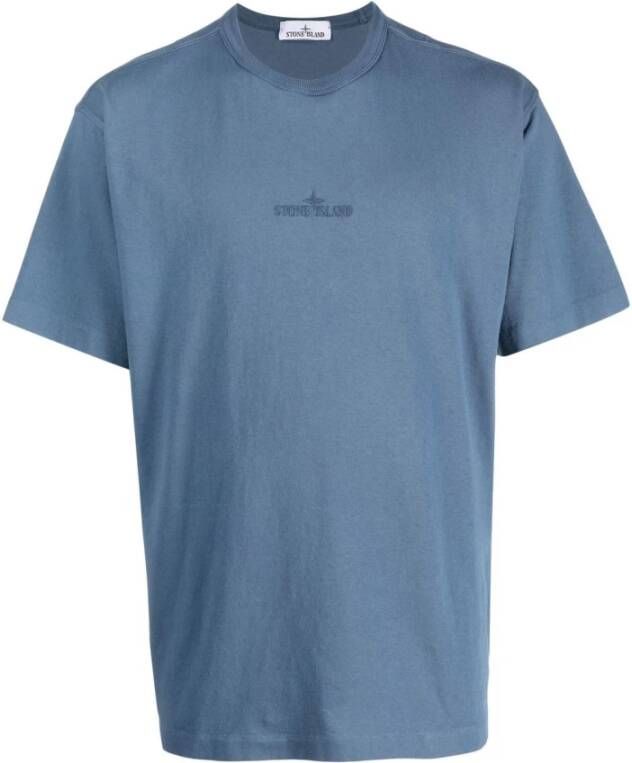 Stone Island Jersey Katoenen T-shirts en Polo's Blue Heren