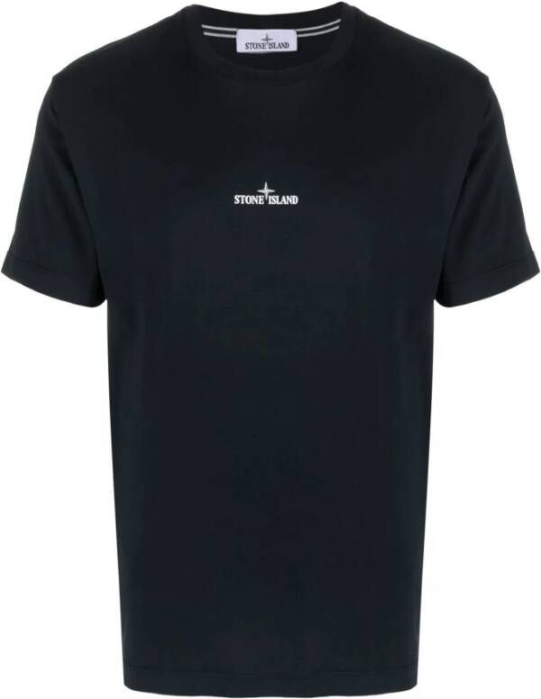 Stone Island T-Shirts Blauw Heren