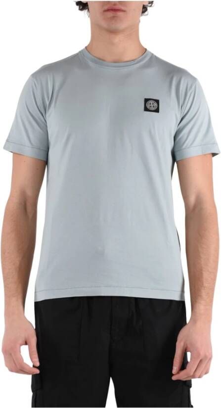 Stone Island T-Shirts Blauw Heren