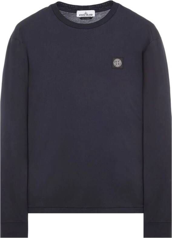 Stone Island Lange Mouw T-Shirt voor Heren Blue Heren