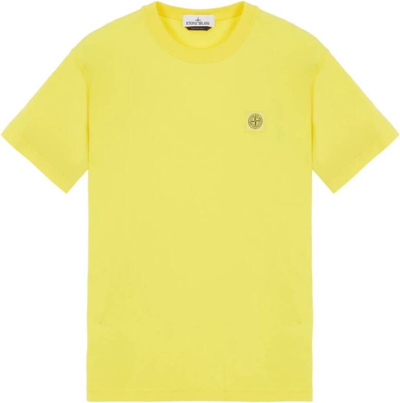Stone Island Gele T-Shirt voor Heren Hoogwaardig Materiaal Yellow Heren