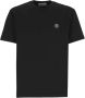 Stone Island Zwarte Katoenen T-shirt met Iconisch Logo Black Heren - Thumbnail 1