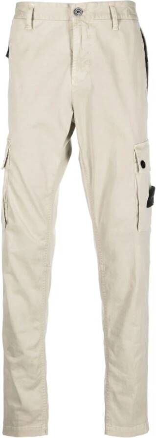 Stone Island Stenen Eiland Broeken Beige Heren