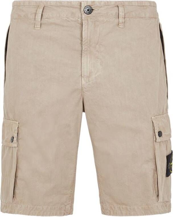 Stone Island Corda Bermuda Shorts Stijlvol en veelzijdig Beige Heren