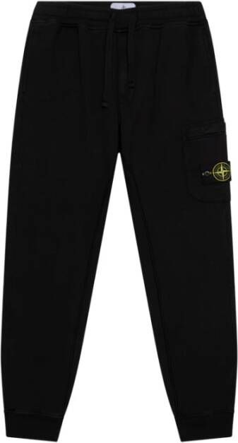 Stone Island Zwarte broek met trekkoord Black Heren