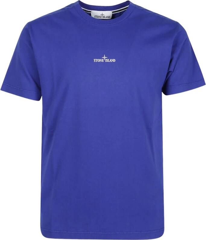 Stone Island Upgrade je casual garderobe met deze helderblauwe T-shirt voor heren Blauw Heren