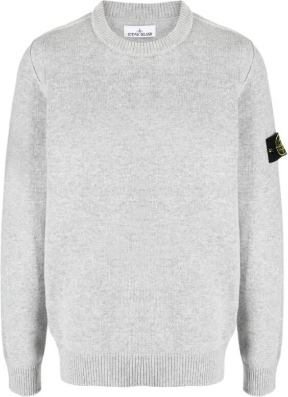 Stone Island Upgrade je casual garderobe met deze Melange Grey Maglia Sweatshirt Grijs Heren