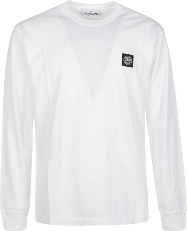 Stone Island Upgrade je garderobe met een wit longsleeve T-shirt White Heren
