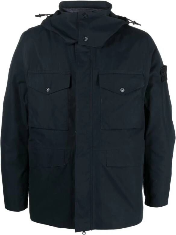 Stone Island Winterjas Blauw Heren