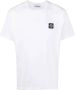 Stone Island Witte T-shirt van Premium Katoen met Logo Patch Wit Heren - Thumbnail 1