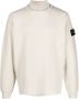 Stone Island Witte Sweaters met Contrasterende Gebreide Kraag White Heren - Thumbnail 1