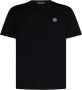 Stone Island Zwarte Ribgebreide Crewneck T-shirts en Polos Black Heren - Thumbnail 1