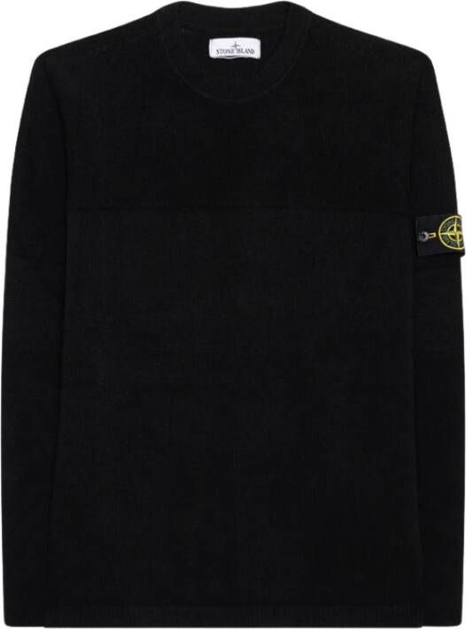 Stone Island Zwarte Crewneck Trui Zwart Heren